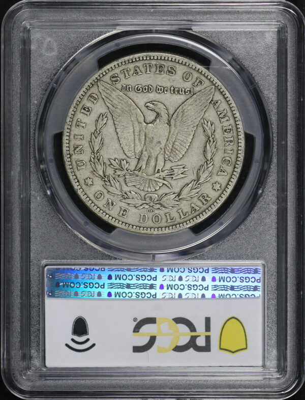 Reverse of this 1880-CC Morgan Dollar PCGS F-15