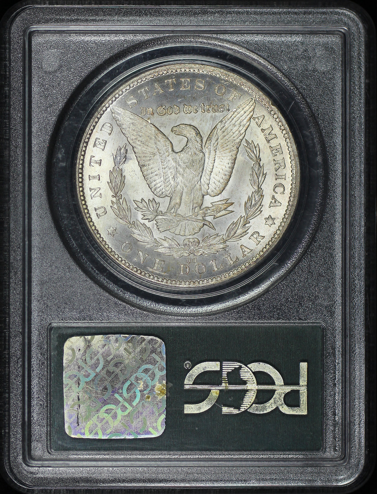 Reverse of this 1880-CC Morgan Dollar PCGS MS-63 Old Green Holder