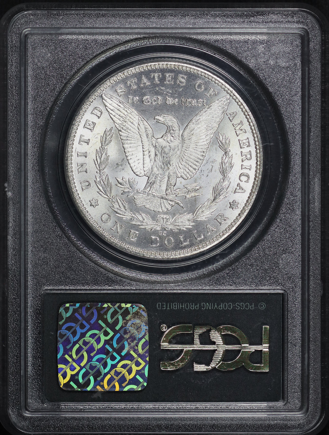 Reverse of this 1880-CC Morgan Dollar PCGS MS-64 Old Green Holder