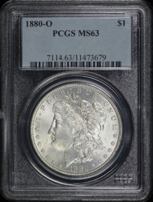 Obverse of this 1880-O Morgan Dollar PCGS MS-63