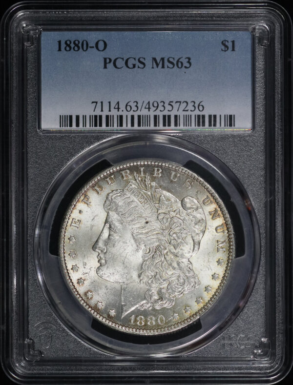 Obverse of this 1880-O Morgan Dollar PCGS MS-63