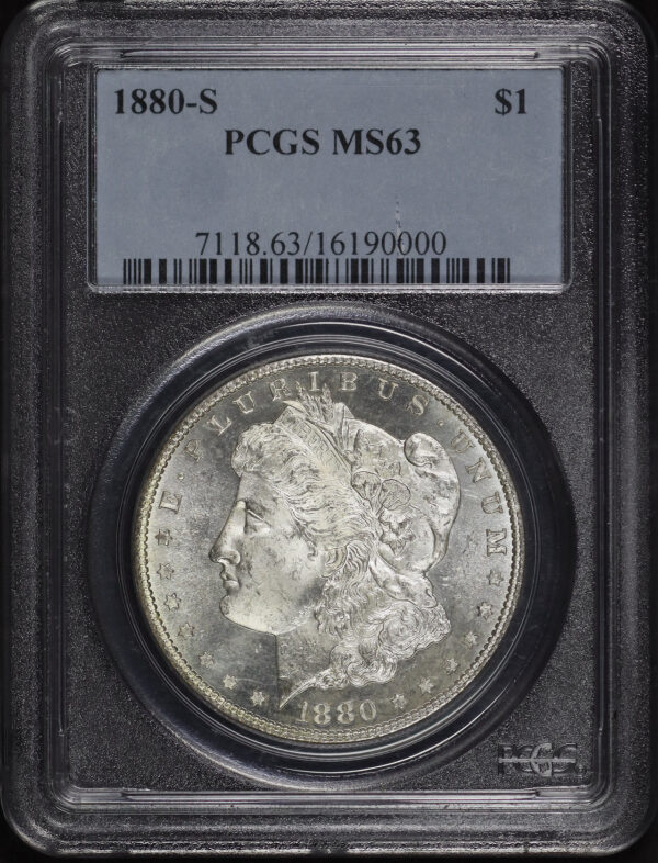 Obverse of this 1880-S Morgan Dollar PCGS MS-63 Toned Reverse 
