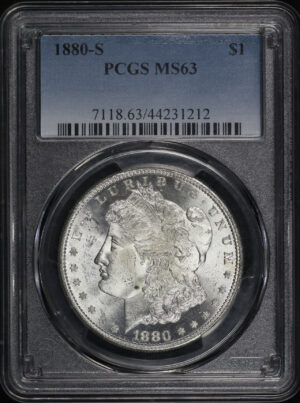 Obverse of this 1880-S Morgan Dollar PCGS MS-63