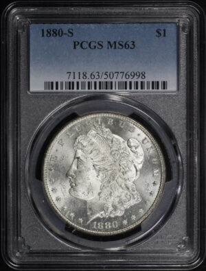Obverse of this 1880-S Morgan Dollar PCGS MS-63