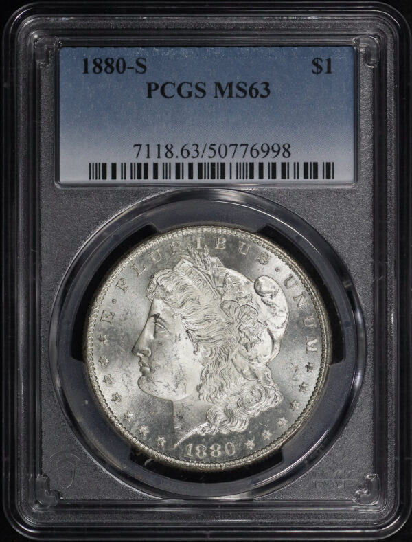 Obverse of this 1880-S Morgan Dollar PCGS MS-63