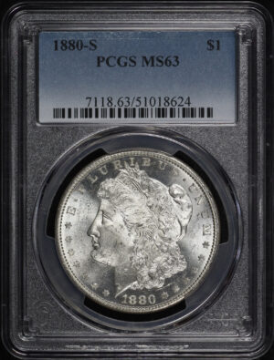 Obverse of this 1880-S Morgan Dollar PCGS MS-63