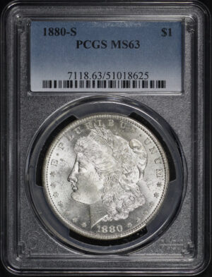 Obverse of this 1880-S Morgan Dollar PCGS MS-63