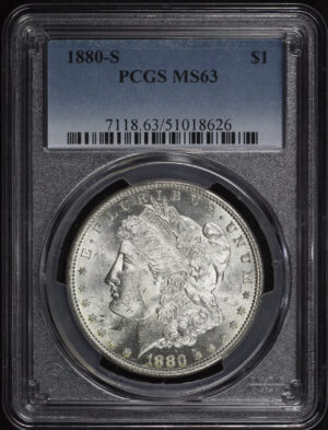 Obverse of this 1880-S Morgan Dollar PCGS MS-63