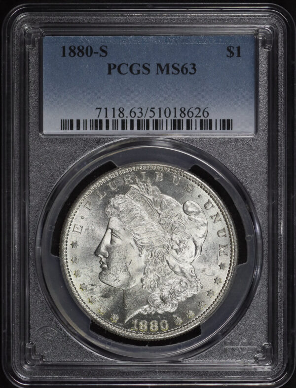 Obverse of this 1880-S Morgan Dollar PCGS MS-63