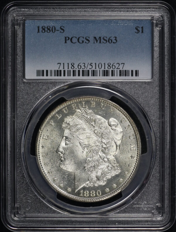 Obverse of this 1880-S Morgan Dollar PCGS MS-63
