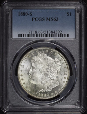 Obverse of this 1880-S Morgan Dollar PCGS MS-63