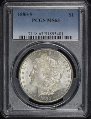 Obverse of this 1880-S Morgan Dollar PCGS MS-63