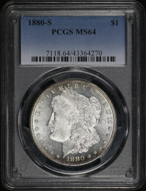 Obverse of this 1880-S Morgan Dollar PCGS MS-64