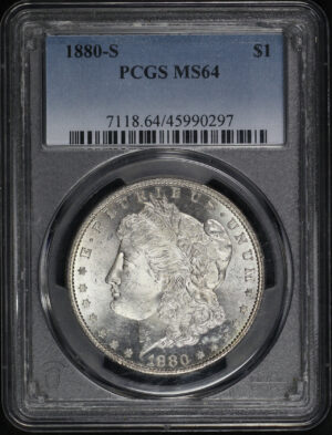 Obverse of this 1880-S Morgan Dollar PCGS MS-64