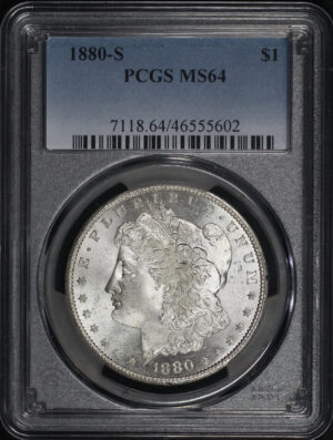 Obverse of this 1880-S Morgan Dollar PCGS MS-64