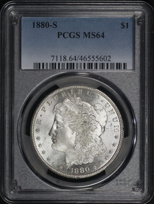 Obverse of this 1880-S Morgan Dollar PCGS MS-64