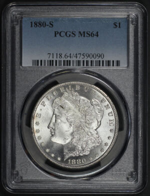 Obverse of this 1880-S Morgan Dollar PCGS MS-64