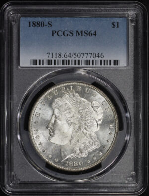 Obverse of this 1880-S Morgan Dollar PCGS MS-64