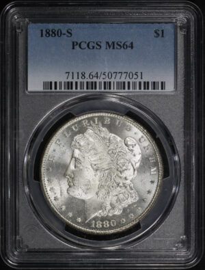Obverse of this 1880-S Morgan Dollar PCGS MS-64