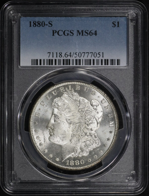 Obverse of this 1880-S Morgan Dollar PCGS MS-64