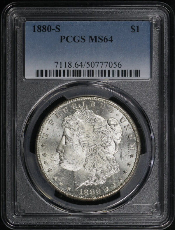 Obverse of this 1880-S Morgan Dollar PCGS MS-64