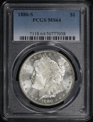 Obverse of this 1880-S Morgan Dollar PCGS MS-64