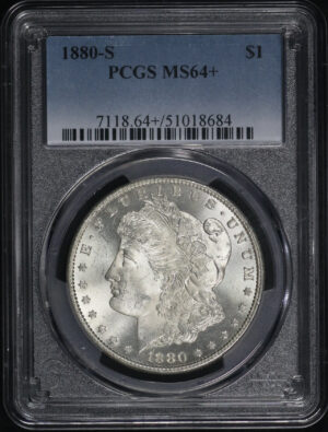 Obverse of this 1880-S Morgan Dollar PCGS MS-64+