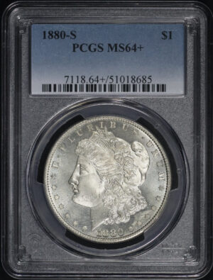 Obverse of this 1880-S Morgan Dollar PCGS MS-64+