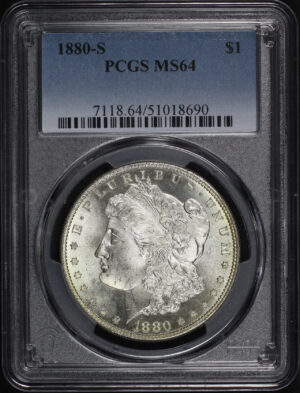 Obverse of this 1880-S Morgan Dollar PCGS MS-64