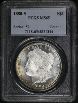 Obverse of this 1880-S Morgan Dollar PCGS MS-65