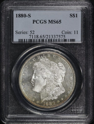 Obverse of this 1880-S Morgan Dollar PCGS MS-65