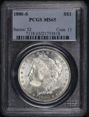 Obverse of this 1880-S Morgan Dollar PCGS MS-65