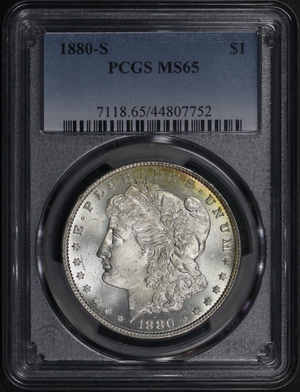 Obverse of this 1880-S Morgan Dollar PCGS MS-65
