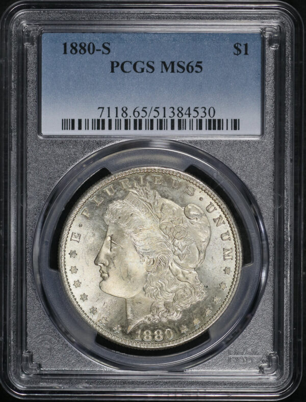 Obverse of this 1880-S Morgan Dollar PCGS MS-65