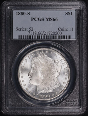 Obverse of this 1880-S Morgan Dollar PCGS MS-66