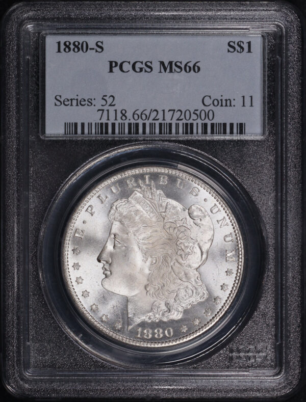 Obverse of this 1880-S Morgan Dollar PCGS MS-66