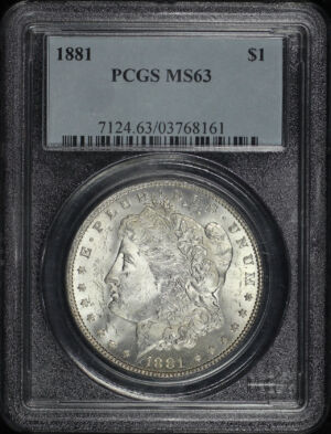 Obverse of this 1881 Morgan Dollar PCGS MS-63