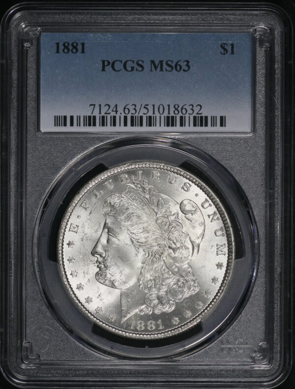 Obverse of this 1881 Morgan Dollar PCGS MS-63