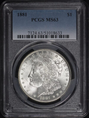Obverse of this 1881 Morgan Dollar PCGS MS-63