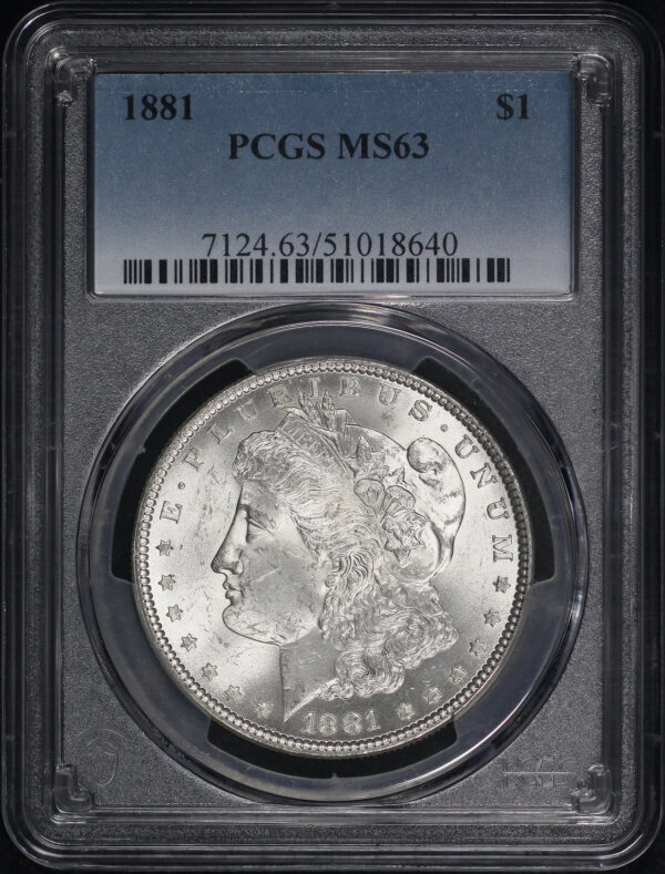 Obverse of this 1881 Morgan Dollar PCGS MS-63