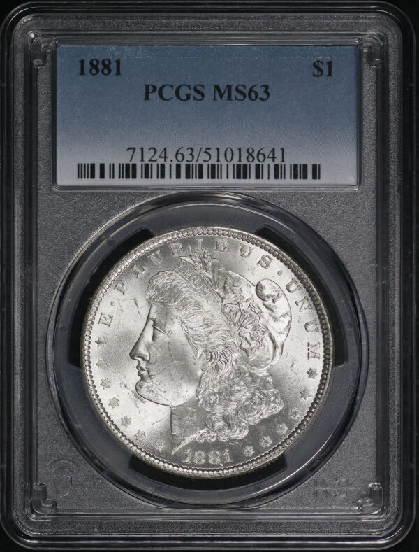 Obverse of this 1881 Morgan Dollar PCGS MS-63