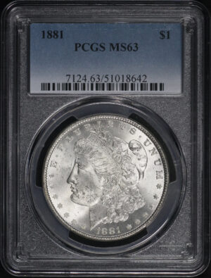 Obverse of this 1881 Morgan Dollar PCGS MS-63