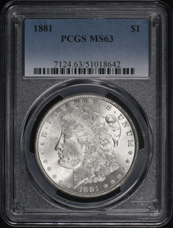 Obverse of this 1881 Morgan Dollar PCGS MS-63