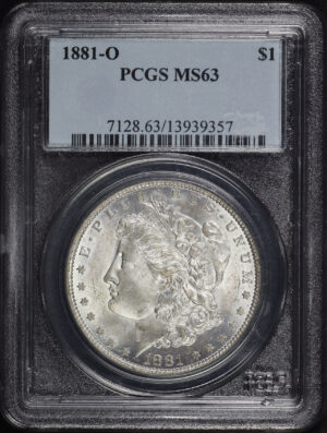 Obverse of this 1881-O Morgan Dollar PCGS MS-63