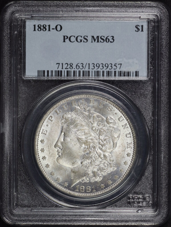 Obverse of this 1881-O Morgan Dollar PCGS MS-63