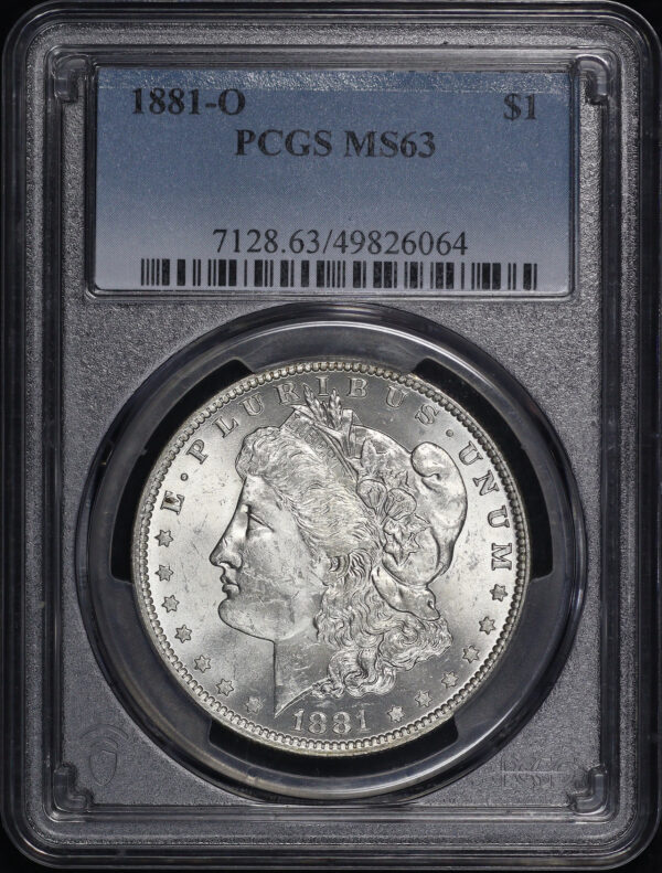 Obverse of this 1881-O Morgan Dollar PCGS MS-63
