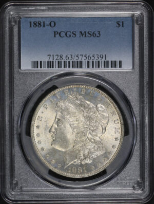 Obverse of this 1881-O Morgan Dollar PCGS MS-63