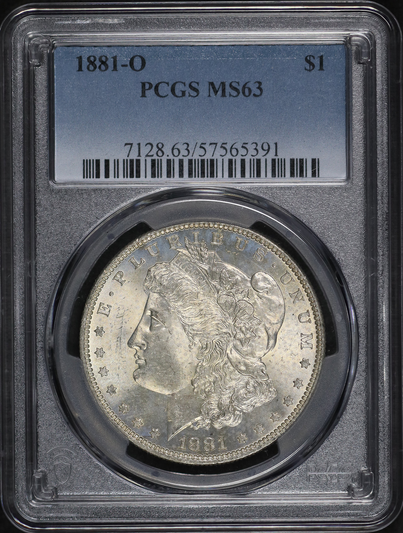 Obverse of this 1881-O Morgan Dollar PCGS MS-63