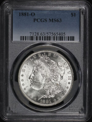 Obverse of this 1881-O Morgan Dollar PCGS MS-63