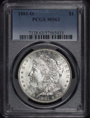 Obverse of this 1881-O Morgan Dollar PCGS MS-63